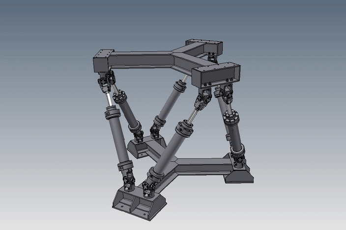 并联机器人octahedral-hexapod-mechanism-parallel-robot INV STP IGS STL